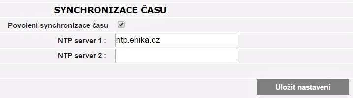 6) Nastavení NTP serveru synchronizace přesného času POZOR!