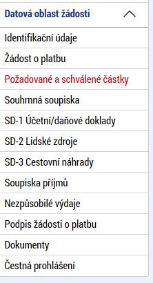 Poté, co je ŽoP schválena administrátorem na 1. stupni, je přepnuta do stavu Schválená 1. stupeň. Následně, po elektronickém podpisu ŽoP v rámci schválení, nabývá stavu Schválená 1. stupeň podepsaná.