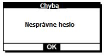 .1. Obrazovka Přihlášení uživatele Jestliže se chcete přihlásit, nastavte kurzor na příslušný údaj otáčením kolečka a následně ho stlačte.