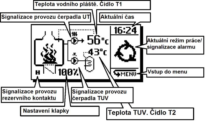 1 Uvítací obrazovka Po zobrazení uvítací obrazovky se regulátor přepne do hlavního menu.