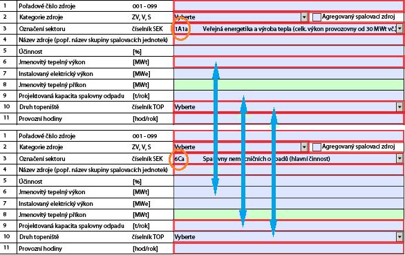 Pokud se jedná o provozovnu středních zdrojů (IČP končící číslicí 2), je nabídka kategorie zdroje omezena pouze na střední zdroje.