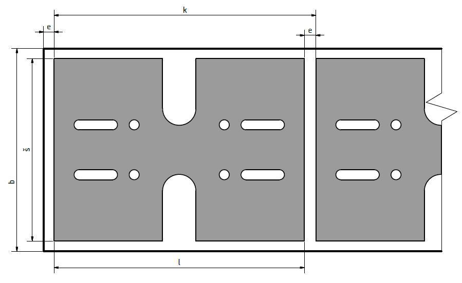 - Varianta 2 Podélné uspořádání výstřižků na pás plechu. NÁVRH TECHNOLOGIE VÝROBY SOUČÁSTI Obr.