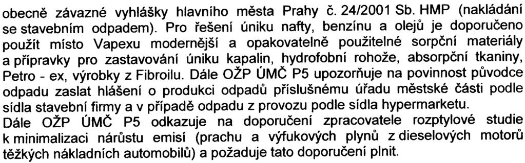 -4- obecnì závazné vyhlášky hlavního mìsta Prahy è. 24/2001 Sb. HMP (nakládání se stavebním odpadem).