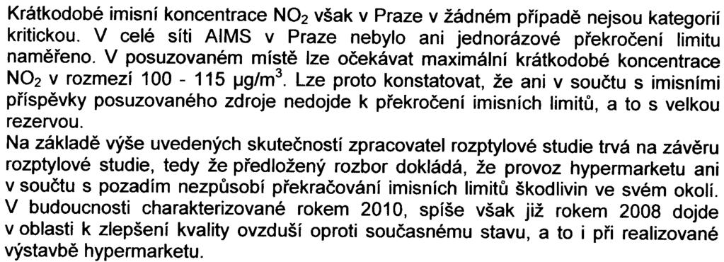 9- Krátkodobé imisní koncentrace NO2 však v Praze v žádném pøípadì nejsou kategorií kritickou. V celé síti AI MS v Praze nebylo ani jednorázové pøekroèení limitu namìøeno.