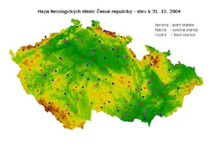 rostlin na různá klimatická stanoviště a výkyvy počasí v různých letech.