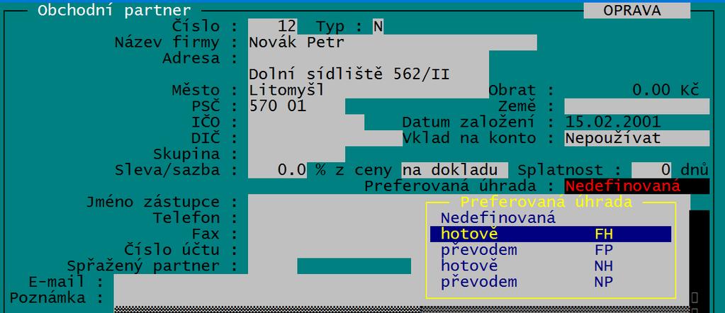 7. Ostatní Pro některé typy dokladů lze vypnout dotaz na odběratele, pokud jsou vytvořeny ve funkci Prodej. Nastavuje se v Lokální konfiguraci, sekce Režim prodeje za hotové.