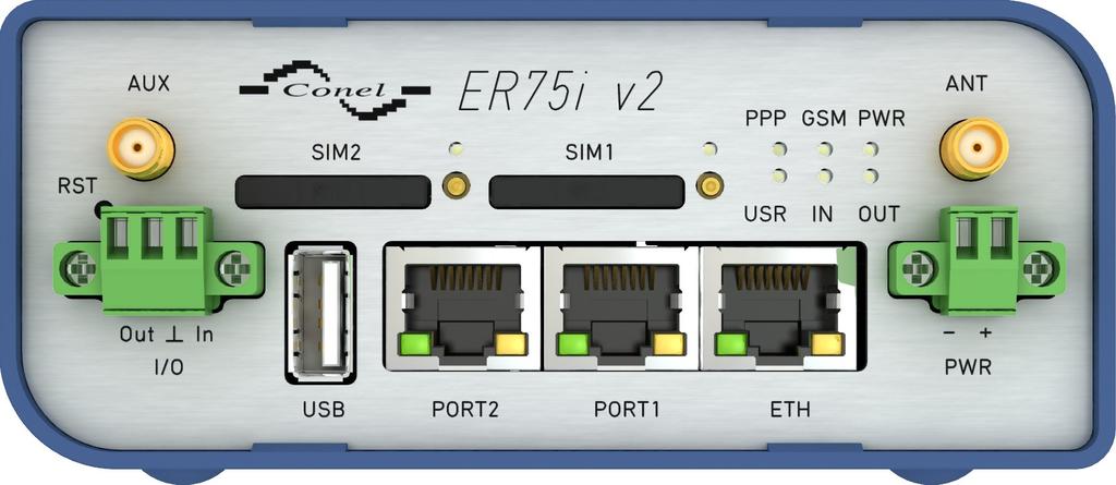 SIM2 Verze SIM1 Router ER75i v2 je dodáván v níže uvedených variantách.