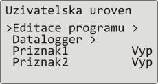 Program Editace běžícího programu Editaci běžícího programu lze provést v menu Editace programu >, které lze zpřístupnit v uživatelské úrovni.