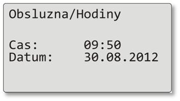 Datalogger > Zpravy > menu dataloggeru menu zobrazení zpráv Vystup1 > menu nastavení výstupu 1 Vystup2 > menu nastavení výstupu 2