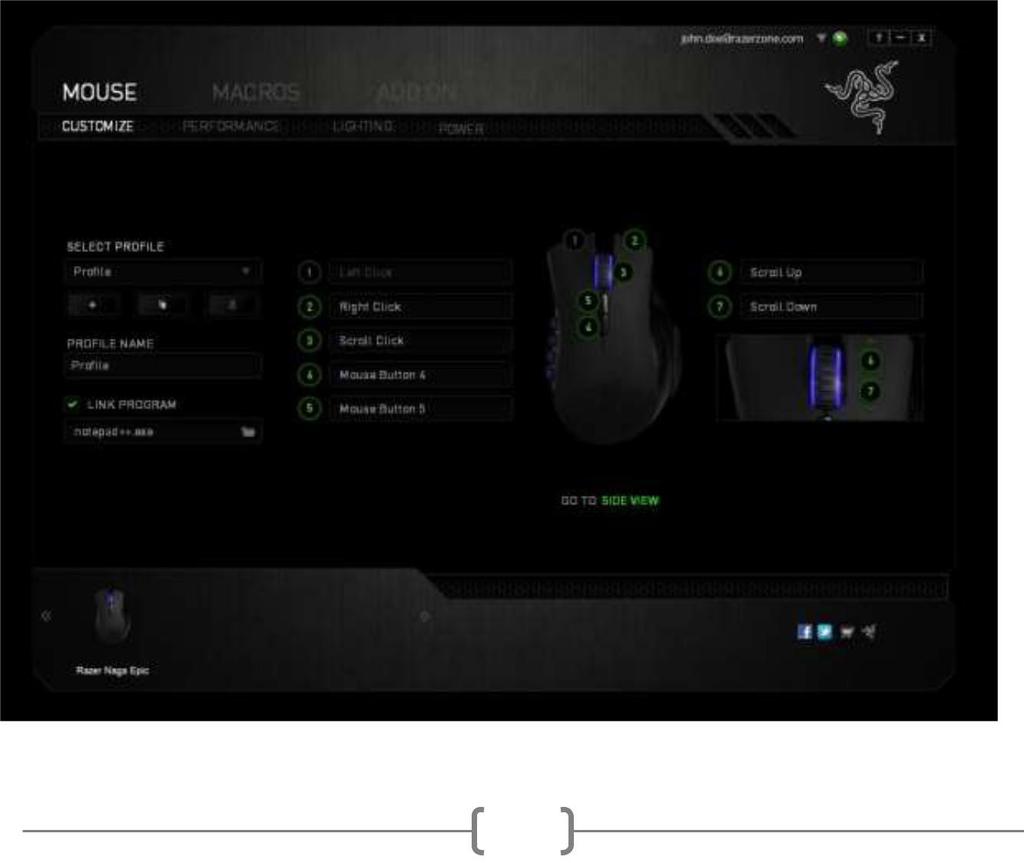 Instalace Razer Naga Epic Upozornění: Pokud již máte nainstalován Razer Synapse 2.0 a vytvořený účet body 2-4 vynechte. 1. 2. 3. 4. 5. 6.