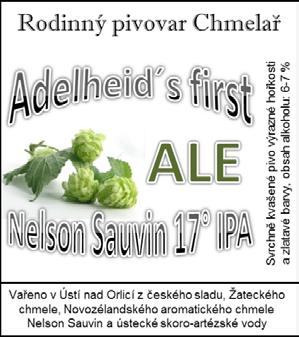 ADELHEID S FIRST ALE SLÁDKOVÁ HANA CHMELAŘOVÁ MŇAM 7,9 % 64 8 Proč Adelheid s first Ale?