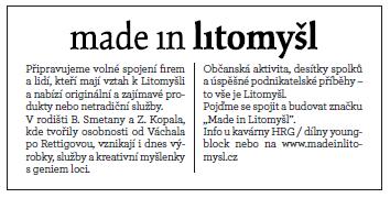 Aktivity v roce 2016 V průběhu roku 2016 bylo vytvořeno oficiální logo a spuštěn oficiální web spolku na adrese www.madeinlitomsl.