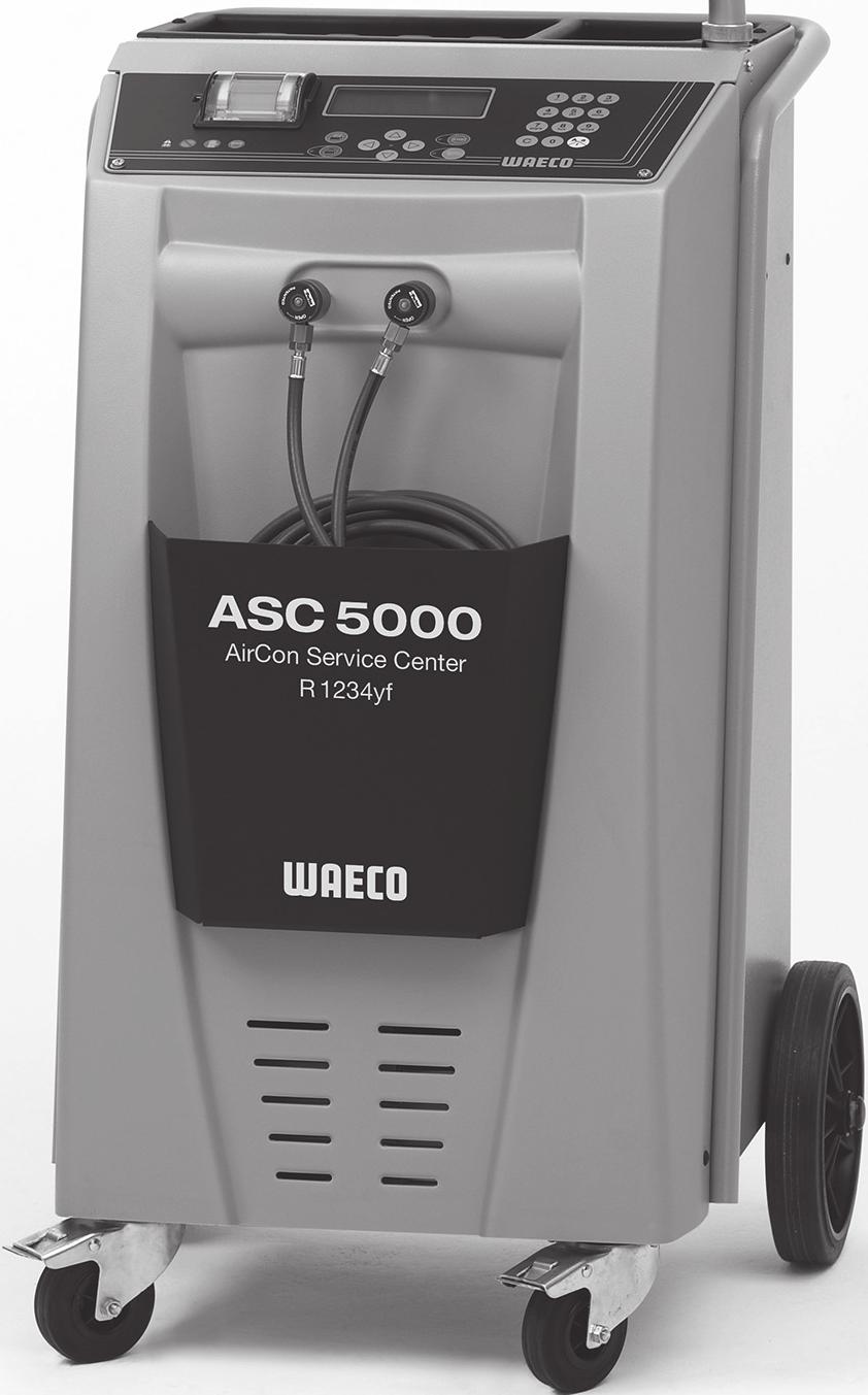 ASC5000, ASC5000G Servisní činnosti 9.6 Výměna oleje vakuového čerpadla! VÝSTRAHA! Před otevřením krytu vypněte přístroj AirConServiceCenter a odpojte zástrčku ze sítě. 1.