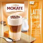 45 Cafe Latte Mokate karamelové 22g Kód: 1049789 bal: 15 Cafe Latte Mokate classic 22g Kód: 1049788 bal: 15