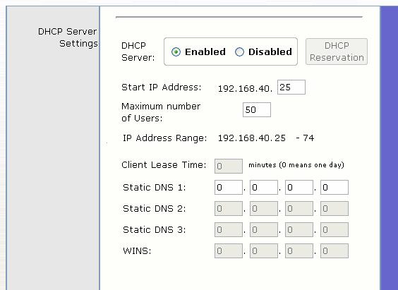 Obrázek č. 24: AP s DHCP serverem DHCP server, zmíněný v kapitole 4.1.3, je sice potencionální bezpečnostní riziko, ale jeho použití je téměř nezbytné při častém připojování více koncových uživatelů.