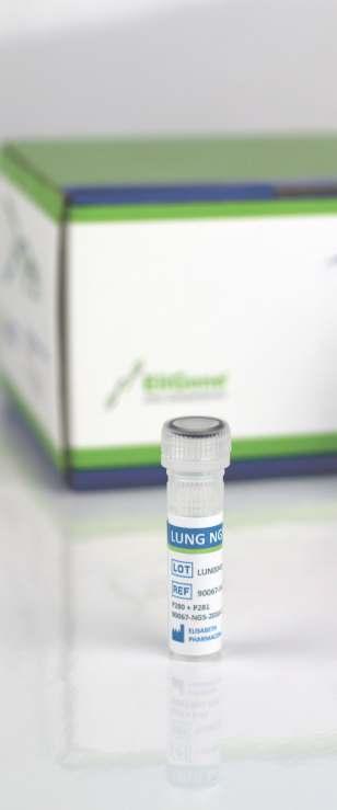 ONCOGENETICS EliGene Lung NGS Kit is intended for multiplex PCR of target regions of EGFR gene (exons 18, 19, 20, 21) allowing detection of polymorphisms included in the amplified regions.