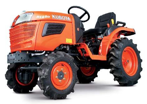 MALOTRAKTOR B 1220 / B 1820 Diesel Kubota, kapalinou chlazený, 12/18 HP, 2-válcový/3-válcový, 14 l palivová nádrž pohon 4x4, 6 vpřed +