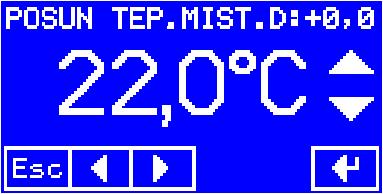 Parametry displeje Zadávání parametrů displeje je pokračováním předchozí řady.