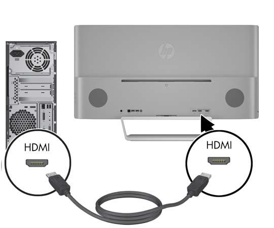 Připojení kabelů POZNÁMKA: s monitorem. Monitor je dodáván s vybranými kabely. Ne všechny kabely uvedené v této části jsou dodávány 1.