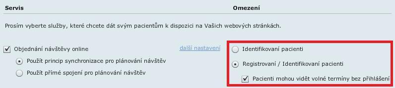 8.7. Návod pro pacienty V závislosti na nastavení v nabídce Ordinace > Obecné se liší způsoby registrace a zobrazení volných termínů pacientům v CGM LIFE eservices.