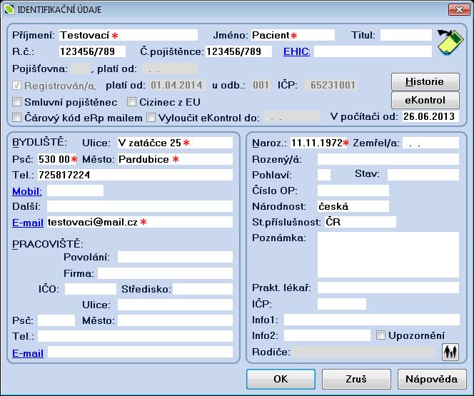 3. Registrace pacienta Registrace pacientovi umožní využívat Vámi povolených služeb CGM LIFE eservices. Způsob registrace pacientů do programu závisí na nastavení služeb CGM LIFE eservices.