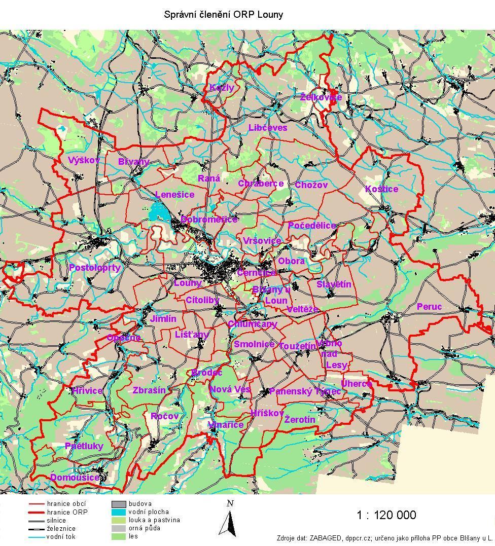 5 Grafická část 5.1 Mapové podklady 5.1.1 Mapa zájmového území 5.