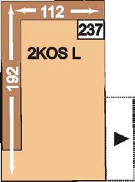 2KOL 236 2KOR 112 73 192 2-sedák kombielement levý nebo