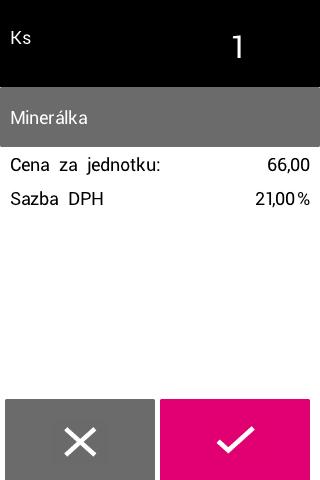 Přednastavená hodnota je 0. (Případně se zobrazuje množství, které již dříve bylo do košíku vloženo). Změna množství se zadá prostřednictvím klávesnice.