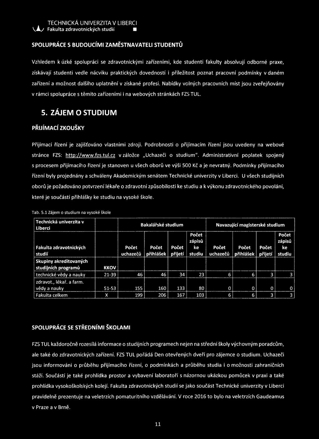 \ Á,/ Fakulta zdravotnických studií S SPOLUPRÁCE S BUDOUCÍMI ZAMĚSTNAVATELI STUDENTŮ Vzhledem k úzké spolupráci se zdravotnickými zařízeními, kde studenti fakulty absolvují odborné praxe, získávají