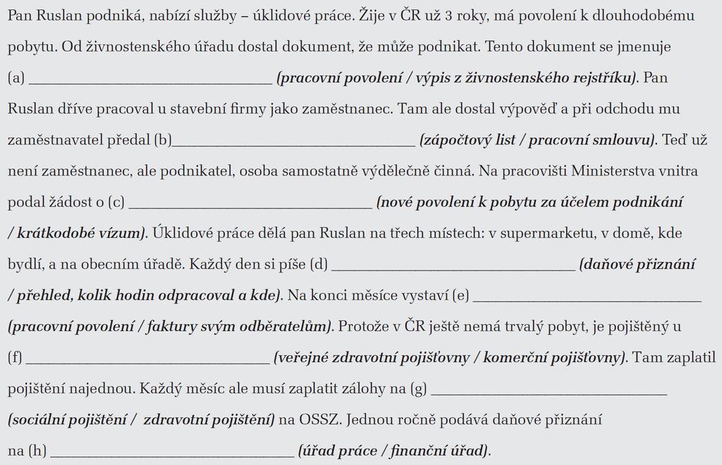 2. Povinnosti podnikatele v průběhu podnikání.