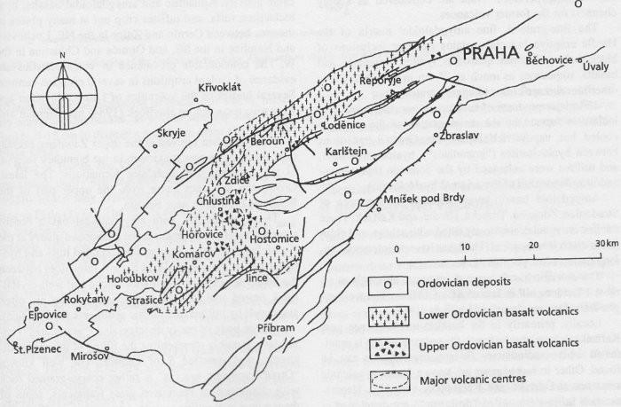 Ordovický vulkanismus - v širším okolí Zdic je možné pozorovat na rozhranní zahořanského a bohdaleckého souvrství produkty svrchnoordovického vulkanismu, který se vyznačuje vyšším obsahem alkálií než