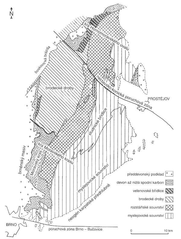 Obr. 4 Schématická geologická mapa
