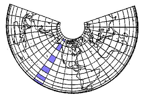 S Kuželová zobrazení O J S ϕ d rφ 0 0 rφ d ω R tanϕ = d R d = tanϕ r = R cosϕ ϕ J ϕ 60 0 120 0 180 0 120 0 60 0 00 Obvod rovnoběžky r φ je shodný s délkou jejího obrazu.