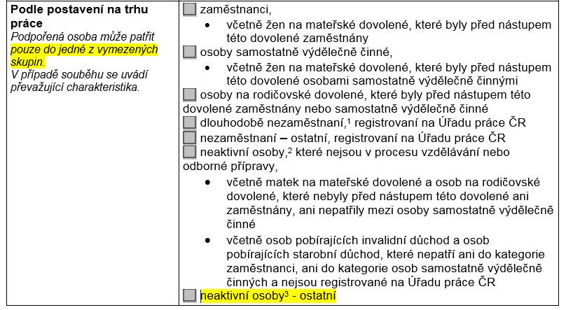 Neaktivní osoby ostatní: jedná se o osoby v