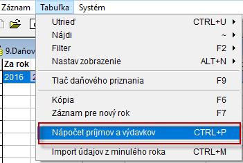 4. Program sa opýta, či má prepísať podľa načítaných príjmov celé tlačivo.