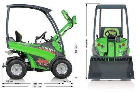 6 Technická data AVANT 220 AVANT 225 AVANT 225LPG Motor Kohler CV 640 Kohler ECV 730 LPG Výkon 20 HP 25 HP 24 HP Palivo BA BA LPG Chlazení Vzduch Vzduch Vzduch Elektrostart ANO ANO ANO Počítadlo