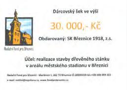 12/2017 SPORT BŘEZNICKÉ NOVINY 39 SK Březnice 1918, z. s. děkuje městu Březnice za příspěvek na činnost a příspěvek na provoz areálu stadionu v Březnici na rok 2017.