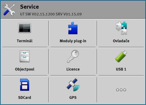 Konfigurace terminálu v aplikaci Service Základní nastavení terminálu 7 Zobrazí se úvodní obrazovka aplikace: 2. Klepněte na položku Terminál. Zobrazí se seznam s parametry. Viz tabulku níže. 3.