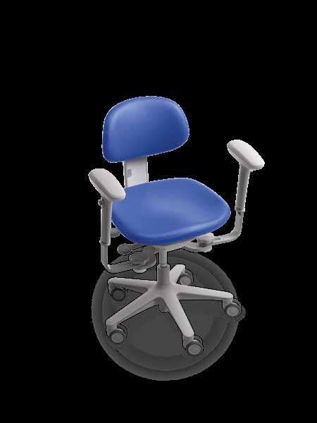 Sedák A-dec 522 pro asistenty s volitelnou opěrkou pro nohy a opěradlem Sedák A-dec 521 s volitelnými výklopnými područkami Židličky A-dec