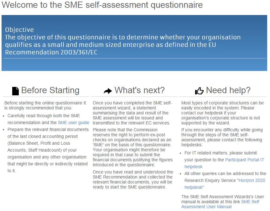 Status MSP Status MSP je podmínkou způsobilosti pro předložení projektového návrhu v akcích typu SME Instrument.