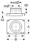 Schiedel Permeter Smooth Tloušťka stěny 0,5 mm, tloušťka pláště 0,6 mm tloušťka izolace 25 a 50 mm, univerzální PM SMOOTH 25 PM SMOOTH 50 světlý Ø v mm 130 150 180 200 130 150 180 200 1 Dno bez desky