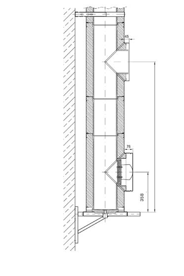 Schiedel Kerastar Vnitřní vložka: profilovaná, keramická; Tepelná izolace: 60 mm Vnější plášť: nerezová ocel 1.