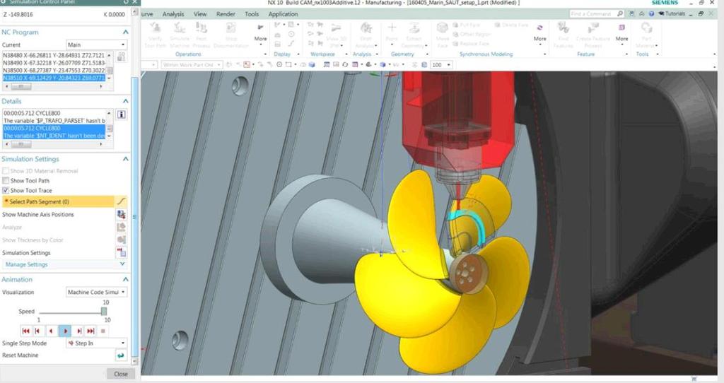 LASERTEC 65 3D hybrid Aditivní technologie Siemens NX CAM: Řešení pro hybridní programování Hybrid: aditivní a