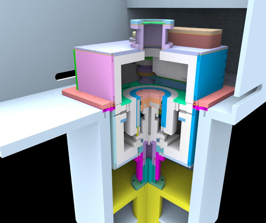 Koncepční řešení 4.2.2 Konstrukce p etlakové a temperované komory Model experimentální komory umístěné v prostoru 3D tiskárny je zobrazen na obr. 27.