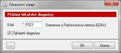 3.5 Jak zadat lékařskou diagnózu? Tyto informace patří do skupiny zdravotních záznamů, a proto se před zadáváním ujistěte, že máte správně nastavená přístupová práva všech uživatelů IS Orion.