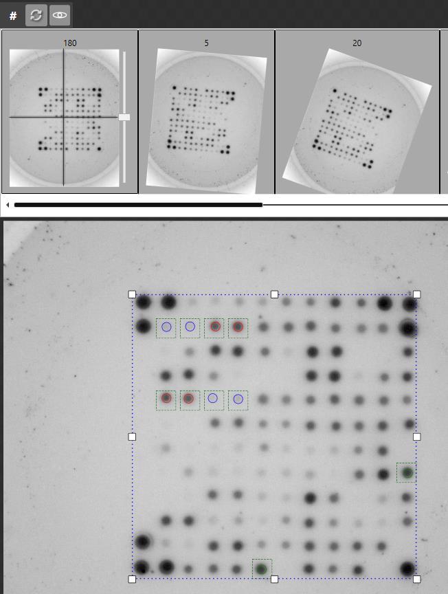 Vyberte tlačítko Otáčení fotografie - image rotation na obrazovce Zobrazení fotografie testu.