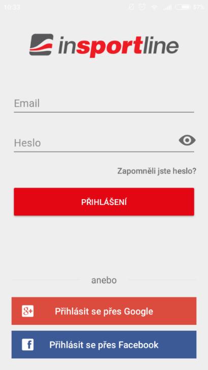 Pro klasické přihlášení vyplňte kolonky Email a Heslo a stiskněte tlačítko Přihlášení.