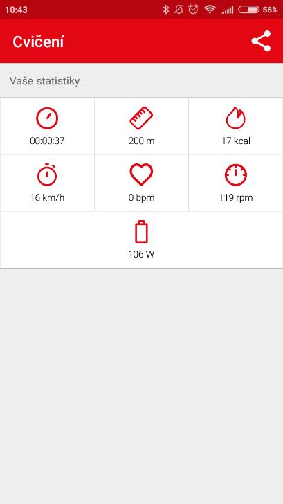 V opačném případě, pokud vyprší půlhodina na trénink, tak se cvičení vypne i přesto, že jsem požadovaných 250 kcal nespálil.