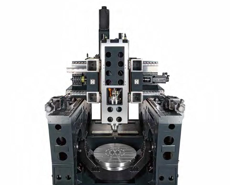 µm rozlišením v X, Y, Y a Z osách Nejlepší způsob pohonu portálové konstrukce bez ohledu na velikost obráběcí síly Zajišťuje optimální synchronizaci v Y a Y osách.