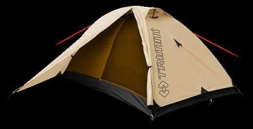 Permeable WR 00 % PES Podlaha / Floor: 00 % nylon PU0000mm HO Konstrukce / Structure: Durawrap, 8,5 mm Rozměr / Size: 5 x (40 + 90) x 05 90 40 5 Vnější stan / Outer tent: 00 % polyester, 4000 mm HO
